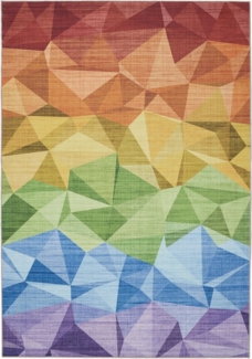 Interiyou Teppich Gent, Rechteckig, Höhe: 5 mm, Vintage Kurzflor für Wohnzimmer, Schlafzimmer, waschbar, pflegeleicht