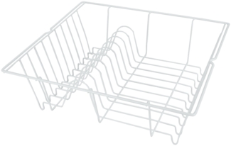 METALTEX 321140014 Piccolo Spülkorb 36 x 33 cm, plastifiziert, weiß / Geschirrkorb / Abtropfgestell