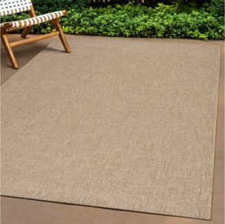 the carpet Teppich Kansas, rechteckig, Höhe: 1 mm, moderner robuster In und Outdoor Teppich Jute Look