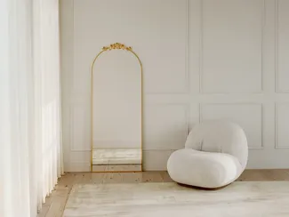 Vente-unique - INARI Spiegel Metall Goldfarben - B 2 cm x H 165 cm x L 65 cm