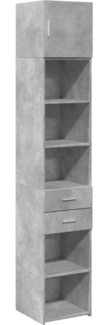 vidaXL Hochschrank Schmal Betongrau 40x42,5x225 cm Holzwerkstoff 3281283