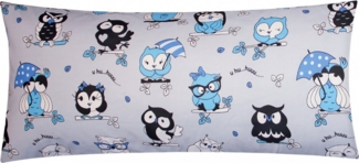 Heubergshop Kissenbezug, (1 Stück), 40x80cm - Eule Tiere Vögel Baumwolle Kinder (1 x EW-Eule-40x80)