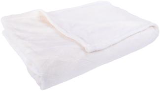 Flanell Wohndecke Raute creme