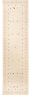 Morgenland Gabbeh Teppich - Loribaft Softy - LuxeWeave - läufer - 300x80 - Beige