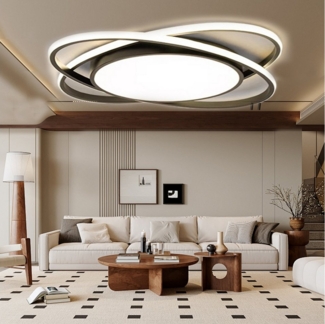 ibettertec Deckenleuchten LED Deckenlampe Ø53cm,Dimmbar mit Fernbedienung LED fest integriert, 62W 3000-6500k, weiß, Modern Runde Wohnzimmer Schlafzimmer Arbeitszimmer Esszimmer Dekoration Lampen