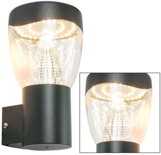 LED Außen Wandleuchte, Metall, Aluminium Druckguss, IP44