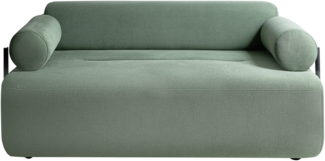 Sofa 2-Sitzer ELVA Stoff Hellgrün