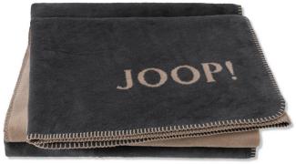 Joop! Wohndecke Kuscheldecke 150x200 cm Doubleface uni anthrazit-karamell 814166