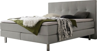 Hasena pronto Fleur Boxspringbett 180x200 cm Pepe grey Agrea Top