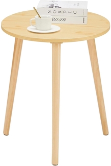 Beistelltisch rund Ø 42 cm Holz Massivholz skandinavischer Stil