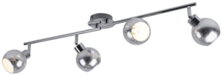 Spotleiste, Chrom silber mit beweglichen Strahlern, L 83 cm