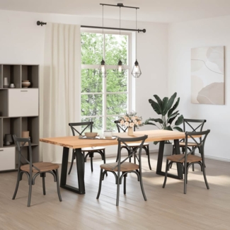 vidaXL Esstischbeine V-Form 2 Stk. Schwarz 50x(72-73,3) cm Stahl 4012560