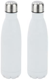 2 x Trinkflasche Edelstahl weiß 10028144