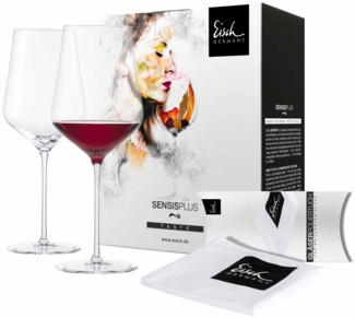 Eisch Sky SensisPlus Bordeauxglas 2er Set inkl. Poliertuch