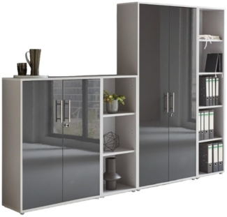 moebel-dich-auf Aktenschrank OFFICE EDITION (Set 4, abschließbar, Metallgriffen) Made in Germany