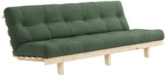 Karup Design LEAN Futonsofa Gestell Natur, Matratze Olive Green