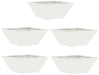vidaXL Garten-Pflanzgefäß 5 pcs Weiß 35 x 35 x 15 cm 873799