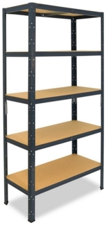 shelfplaza Schwerlastregal HOME, 230x100x50cm anthrazit, 5 Böden, Kellerregal, Garagenregal, Steckregal