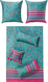 Bassetti Bettwäsche Bettwäsche "Burano", Mako-Satin, 2 teilig, Paisley