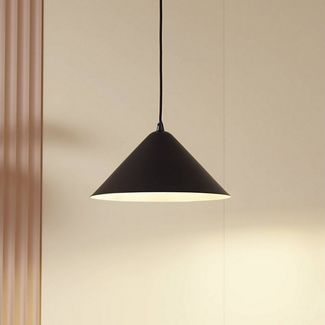 Lindby Hängeleuchte Clarine, Metall, Schwarz IP20, 1 x 15 W LED