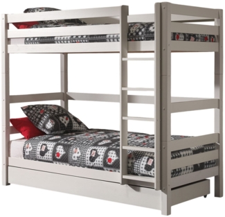 Etagenbett Karolina 210x105x161 Hochbett Massivholz Weiß