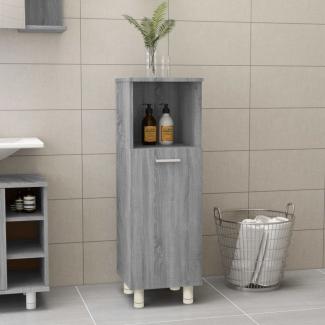 Badezimmerschrank Grau Sonoma 30 x 30 x 95 cm Holzwerkstoff