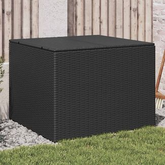Gartenbox | Gartentruhe Schwarz 291L Poly Rattan