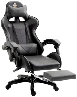 Gotagee Gaming-Stuhl Gaming Sessel Höhenverstellbar Bürostuhl mit Verstellbar Liegefunktion, mit Katzenohren en Kopfkissen, mit Lendenwirbelstütze en Fußstütze