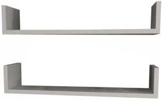 Dmora Regal Sud, Gestell, Wandregal, Mehrzweckregale, 63x15 h15 cm, Weiß