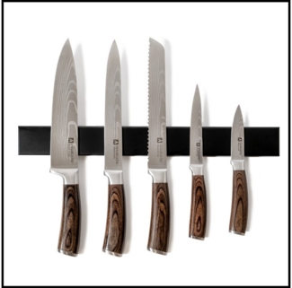 LIVINA HOME Messer-Set Messer-Set Küchenmesser, Kochmesser mit magnetische Messer-Leiste (6-tlg), Magnetleiste aus Edelstahl, inkl. Geschenk, Sommer Angebot!