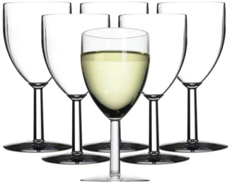 Mepal Kunststoff-Weißweingläser SAN 200 ml 6er Set