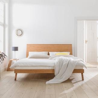 Dormiente Laria 200x200 Wildeiche weiß pigmentiert Massivholzbett