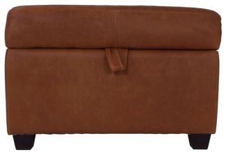 Fußhocker Birmingham mit Stauraum Vintage Leder "Columbia-Brown"