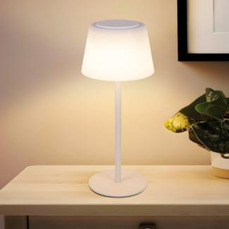 ZMH Kabellose Tischlampe, wiederaufladbare Batterie, Nachtlicht, Nachttischlampe – dimmbare Touch-LED-Tischlampe mit USB-Aufladung, weiße 3600-mAh-Akku-Tischlampe