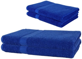 Badekönig Handtuch Set, aus 4 Handtüchern je 2 Stück 50x100cm und 70x140cm - 100% Baumwolle