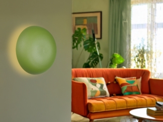 Akku Wandleuchte DAVEY aus Metall Grün per USB aufladbar, Ø 15,5cm