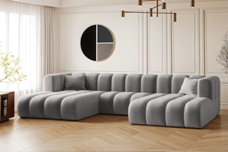 Kaiser Möbel Ecksofa U-from, Sofa Grand modular stoff Salvador und Haga, Zwei Arten von Stoffen, große Auswahl an Farben, praktisch, bequem