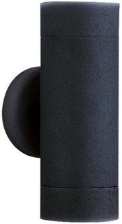 LED Up & Down Wandleuchte, Schwarz, H 16 cm