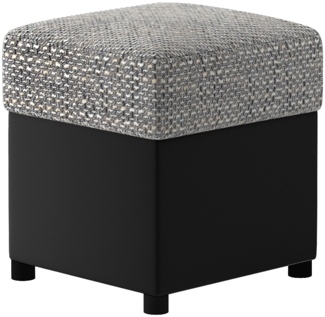 Pouf R1, Fußhocker, Grau