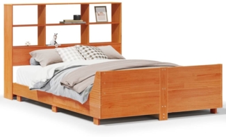 vidaXL Massivholzbett ohne Matratze Wachsbraun 120x200 cm Kiefernholz 3323694