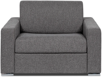 Vente-unique - Schlafsessel mit Matratze - Liegefläche 70 cm - Matratze 14 cm - Stoff - Anthrazit - CALITO