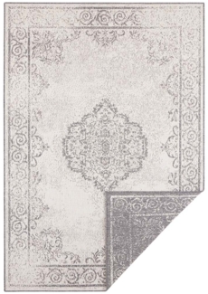 In- & Outdoor Wendeteppich Cebu Grau Creme - 200x290x0,5cm