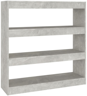 vidaXL Bücherregal/Raumteiler Betongrau 100x30x103 cm 811749