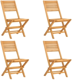 vidaXL Gartenstühle 4 Stk. Klappbar 47x62x90 cm Massivholz Teak 3155064