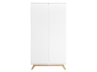 2-türiger XL Schrank Griff frei Lynn weiß/natur