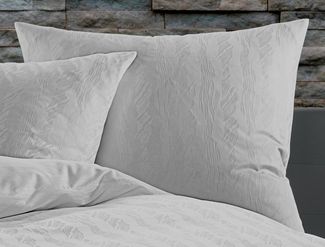 Bettwaesche-mit-Stil Mako Satin Damast Bettwäsche Waves grau Garnitur 135x200cm