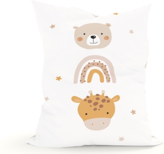 Green Bean® Kinder Sitzsack Little Friends 100x135cm mit 270 Liter hochwertiger EPS Perlen Füllung und waschbarem Motiv Wechsel-Bezug aus 100% Baumwoll