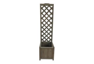 HTI-Living Pflanzkübel Pflanzkübel mit Rankgitter Heidi Small Grau (Stück, 1 St, 1x Pflanzkübel mit Rankgitter), Blumenkasten mit Spalier Holz