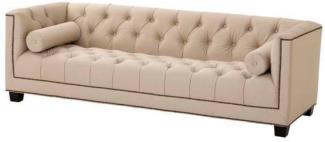 Casa Padrino Designer Sofa Sandfarbig 230 x 85 x H. 72 cm - Luxus Hotel Kollektion