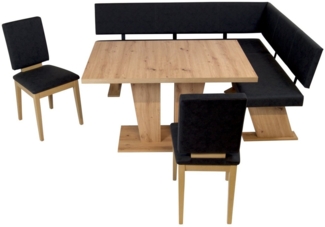 Stolebaenk Eckbankgruppe Verona Sonoma Artisan Links VEVEAR, (Eckbankgruppe, 1 x Eckbank, 1 x Tisch, 2 x Stuhl)